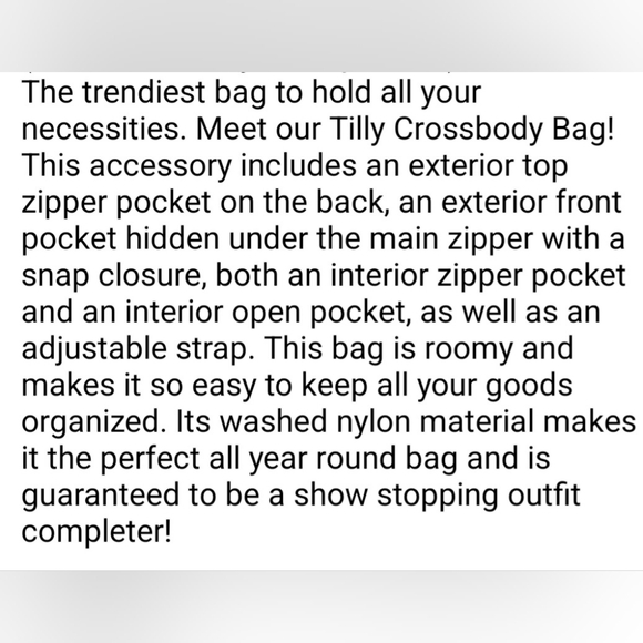 Crossbody Bag with Adjustable Strap - Picture 7 of 7